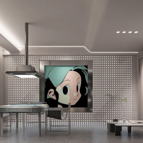 工业风棋牌室3D模型下载